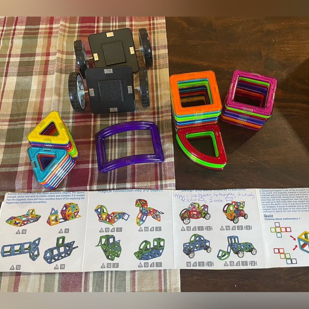 44 pieces magnetics playset